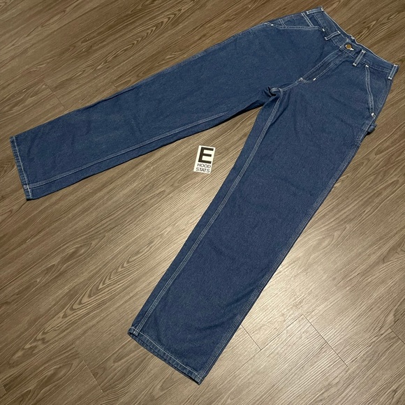 Carhartt Original Dungaree Fit Blue Mens Size 30 X 34 Carpenter Jeans - Picture 5 of 13